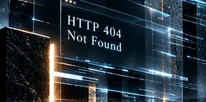 Abstract digital architecture in the style of the HTTP 404 error
